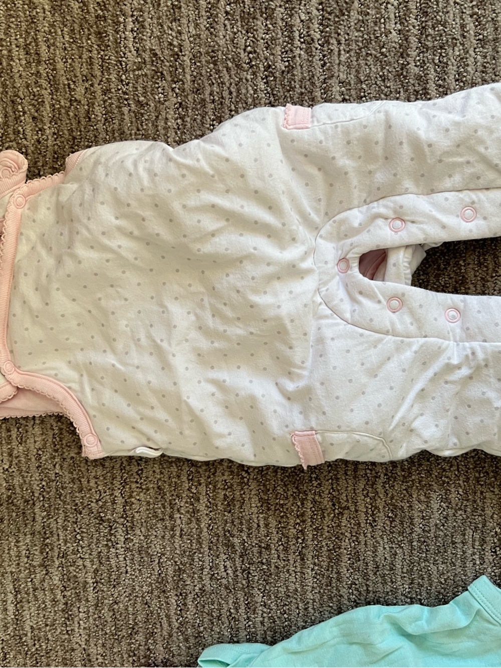 Restoration Hardware Baby & Child Pink and White Polka Dot Sleeper